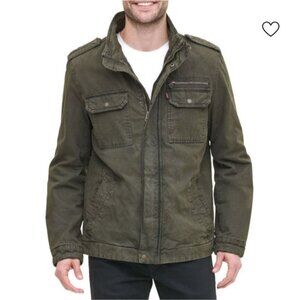 Levi's M65 Military Field Jacket Aviator Canvas Utility Olive Green Quilted XL